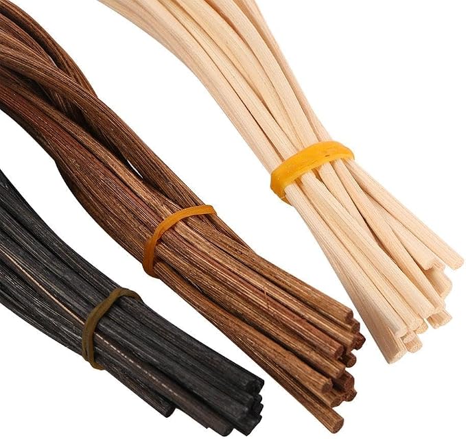 10Pcs Wavy Rattan Reed Diffuser Sticks, Natural Rattan Fragrance Aromatherapy Volatile Replacement Refill Essential Sticks