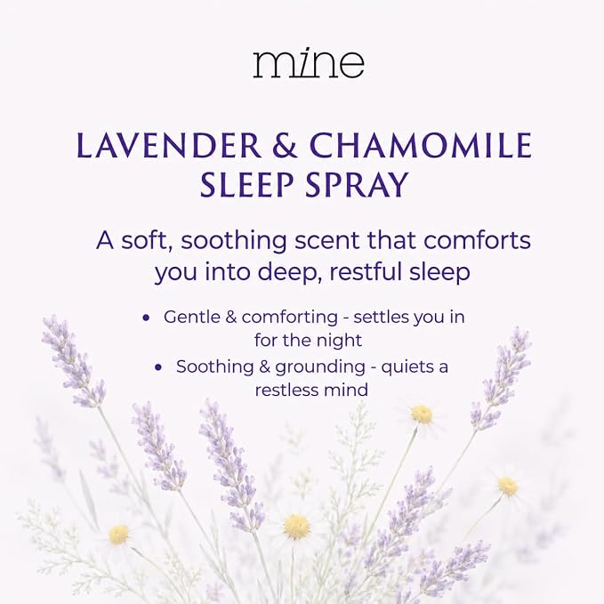 Lavender & Chamomile Sleep Spray with Melatonin – Natural Pillow Mist for Deep Sleep, Warm & Grounding Bed Spray for Adults, Gifts for Teen Girls and Women