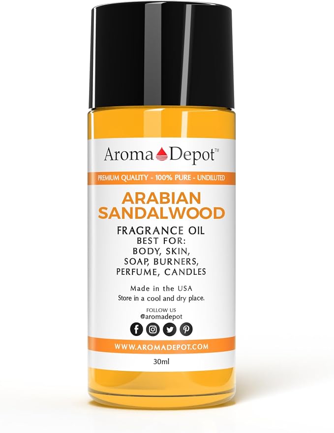Aroma Depot 30 ml. Arabian Sandalwood Roll-on Perfume/Skin Body Fragrance Oil. Our Interpretation, Pure-Uncut. Add a Few Drops to Your Aromatherapy Diffuser.