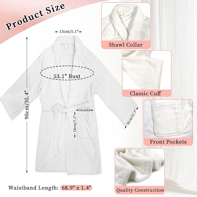 my novel things Birthday Gifts for Women,Spa Robe and Slippers Set, Bathrobe With Satin Sleep Mask, Scented Candle Self Care 7 Pack Suitable for Christmas Thanksgiven Day New Mom Gift