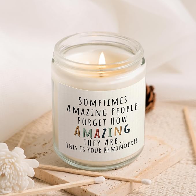 Craftique Gifts for Women, Birthday Gifts for Women- You're Amazing Candle- Friendship/Thank You/Inspirational Gift for Woman Her Friend Teacher Mom Girlfriend Sister Bestie Lavender