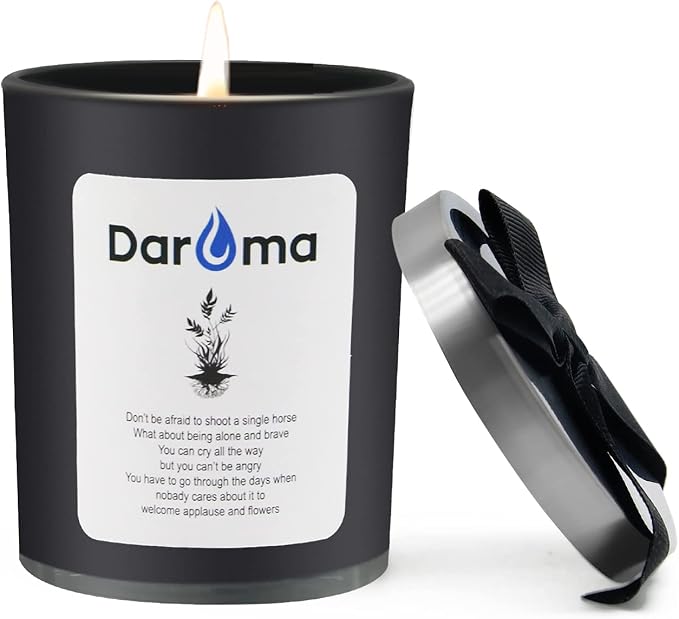 Scented Jar Candle, Daroma Aromatherapy Candle With 100% Natural Soy Wax and Essential Oil, Long Burning Candle, Relaxing for Bath,Yoga,Work,Holiday Gifts for Birthday,Christmas,California Huckleberry
