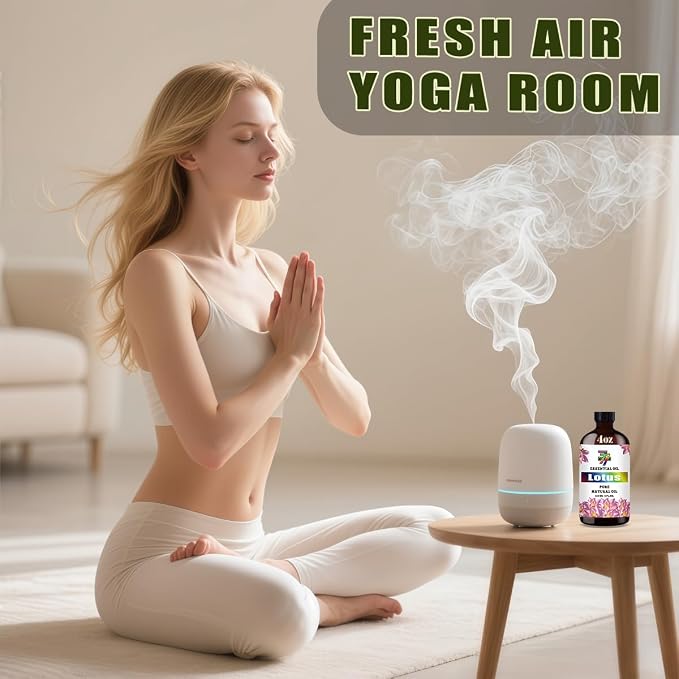 Lotus Essential Oil, Lotus Oils, for Diffuser, Meditation, Yoga, Humidifier, DIY Candles, Soap, Gift, Essential Oil, GV77ZF Lotus Fragrance Oil - 4 fl oz (120 ml)