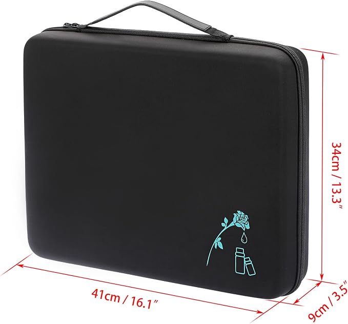 Hipiwe 120 Bottle EVA Essential Oil Storage Carrying Case Hard Shell Exterior Essential Oils Organizer Holder Traveling Bag with Foam Insert, Holds 5ml 10ml 15ml Essential Oils