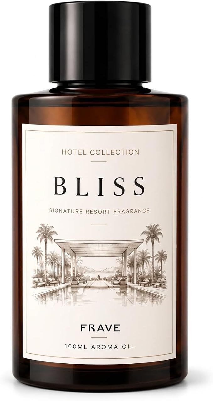 Bliss Hotel Diffuser Oil 100ml, 3.38 oz Aroma Oil, Scent Inspired by The World’s Most Iconic Luxury Hotels, Aromatherapy Refill Fragrance for Waterless Cold Air Diffusers, Home, Office, Hotel