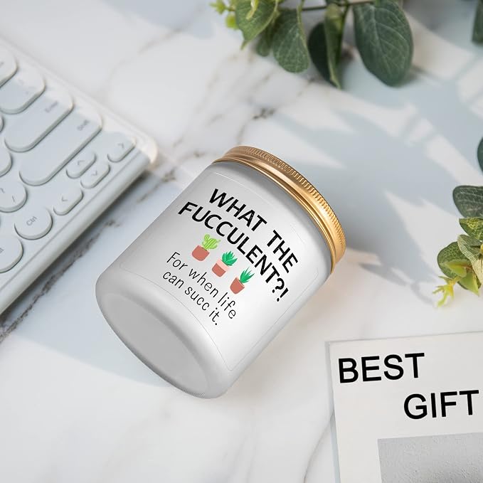 Funny Gifts for Women, Men- Birthday Gift for Best Friends, Her, Him, Girlfriend, Sister, Plant Lover- Unique Christmas & Valentines Day Present - Lavender Candles