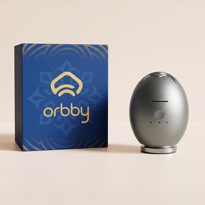 Orbby Electric Incense Warmer Silver | Smokeless Flameless Rechargeable Aroma Diffuser – Frankincense Bakhoor Agarwood Compatible | Pet & Kid Safe | Meditation Yoga Prayer Office Travel | Standard