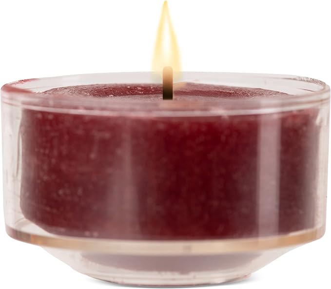 HYOOLA Scented Tealight Candles - Clear Cup - Berries Tealight Candles Scented - 6 Hour Burn Time - 15 Pack - European Made