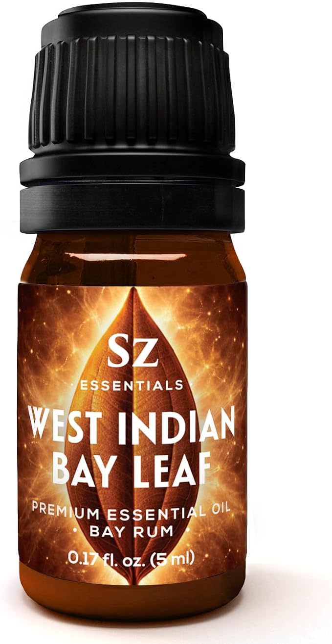West Indian Bay Leaf Essential Oil (Pimenta racemosa) – Bay Rum – 100% Pure & Steam Distilled – Warm, Spicy & Herbal Aroma – Magical Energy Cleansing Oil – Therapeutic Grade (5mL)