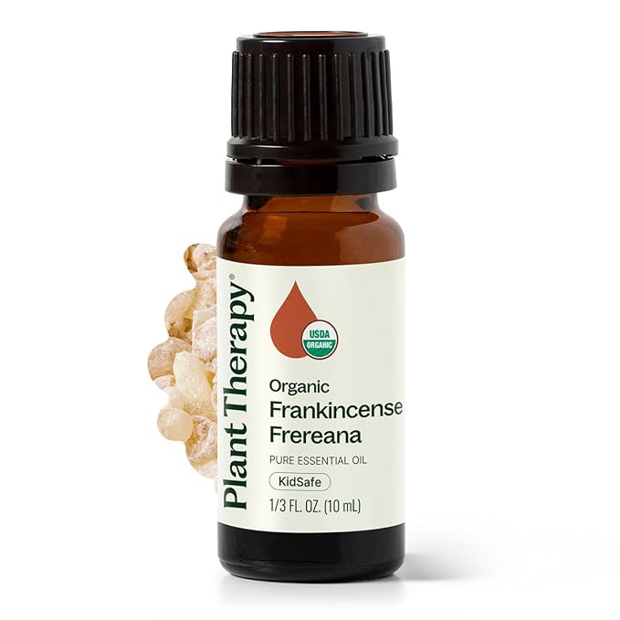 Plant Therapy Organic Frankincense Frereana Essential Oil 100% Pure, USDA Certified Organic, Undiluted, Natural Aromatherapy, Therapeutic Grade 10 mL (1/3 oz)