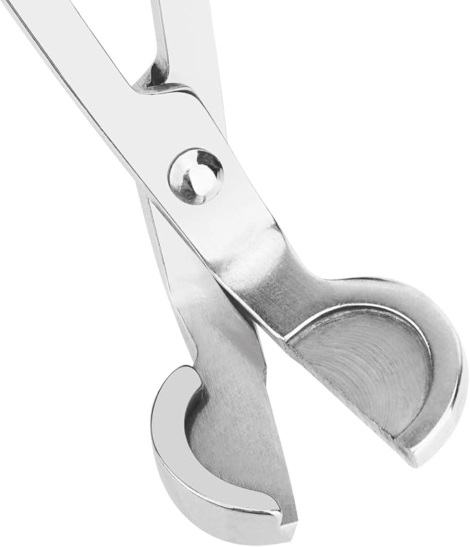 CHEFBEE Candle Wick Trimmer, Polished Stainless Steel Wick Clipper Cutter, Scissors, Reaches Deep Into Candles to Cut Spent Cord, Allow Cleaner Burn and Prevent Soot Buildup
