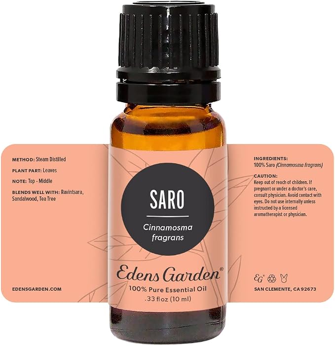 Edens Garden Saro Essential Oil- 100% Pure Premium Grade, Undiluted, Natural, Therapeutic, Aromatherapy, The Best for Diffuser, Candle, Hair, Humidifiers 10 ml (.33 fl oz)