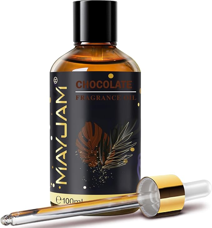 Chocolate Fragrance Oil Essential Oil, MAYJAM 3.38FL.OZ Chocolate Oil for Diffusers for Home, Long Lasting Scented Oils for Soap Candle Making - 100ML