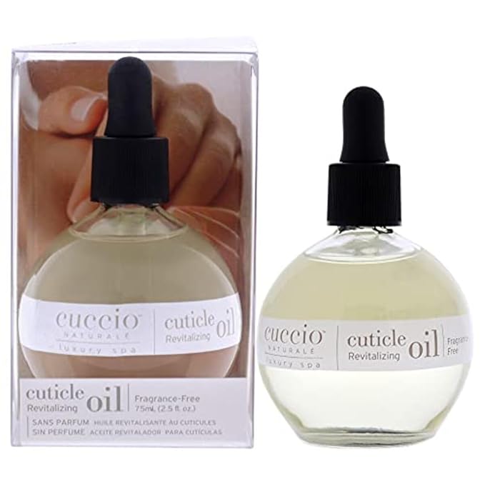 Cuccio Naturale Fragrance Free Revitalizing Cuticle Oil, Lightweight Fast-Absorbing Hydrating Nail & Cuticle Conditioner, Cold-Pressed Oils + Vitamin E, 2.30 Fl Oz