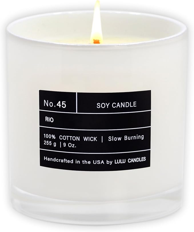 Lulu Candles | Rio | Smells Intensely Tropical with Sugared Citrus | Luxury Scented Soy Jar Candle | Hand Poured in The USA | Highly Scented Long Lasting (9 Oz.)