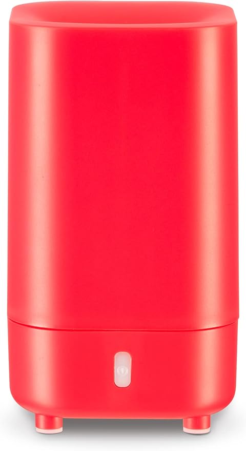Serene House Ultrasonic Ranger Aromatherapy Essential Oil Cool Mist Diffuser – USB-Powered, Travel-Size Diffuser with Automatic Shut-Off – Red, 60ml
