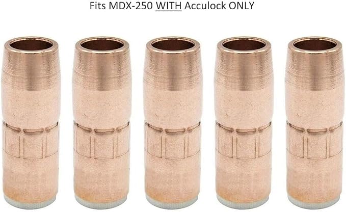 Nozzle N-M5800C 5/8" ID Flush AccuLock MDX fits Mliier MDX-250 EZ-Select Acculock MIG Welding Guns part 5PK