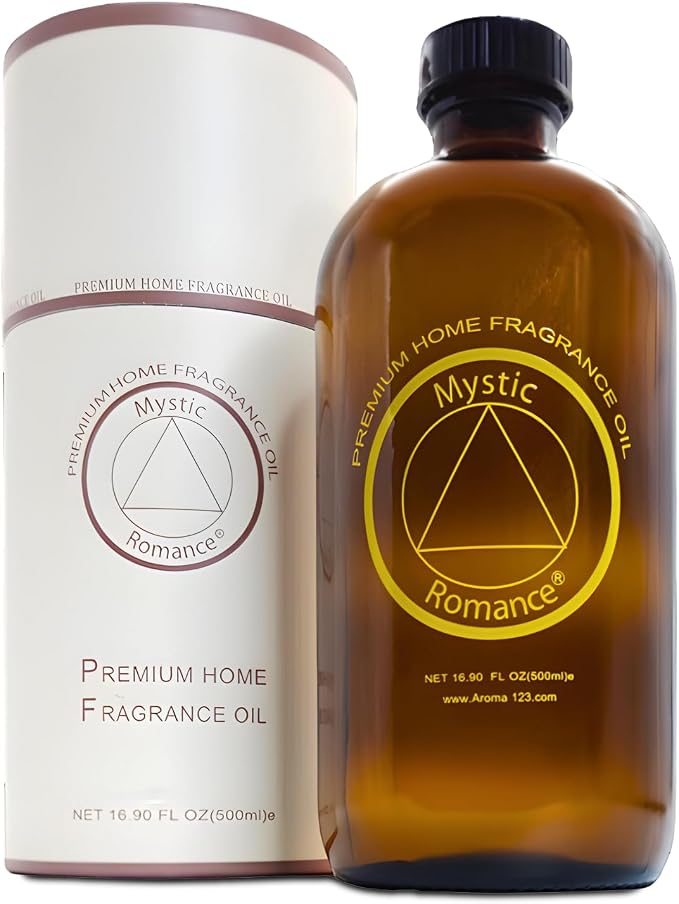 Mystic Romance Santal Premium Home Fragrance Oil - for Aroma Oil Diffusers and Burner Oil Lamps (500ml, Glass)