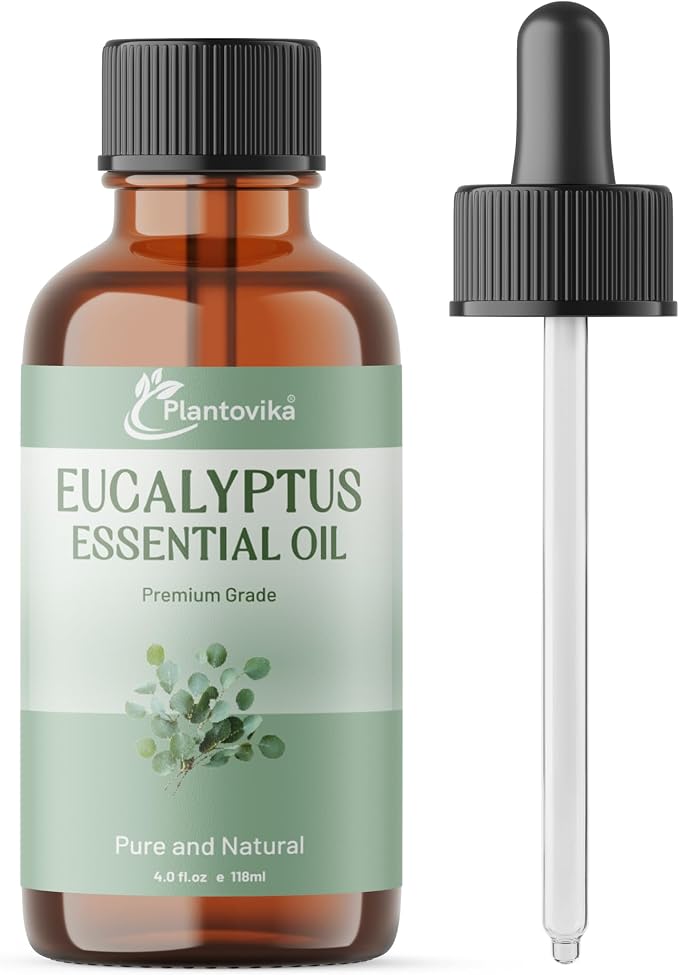 Eucalyptus Essential Oil | 100% Pure and Natural |Premium Grade Essential Oil for Skin, Diffuser, Massage, DIY Candle and Soap Making (4 Fl Oz, Eucalyptus)