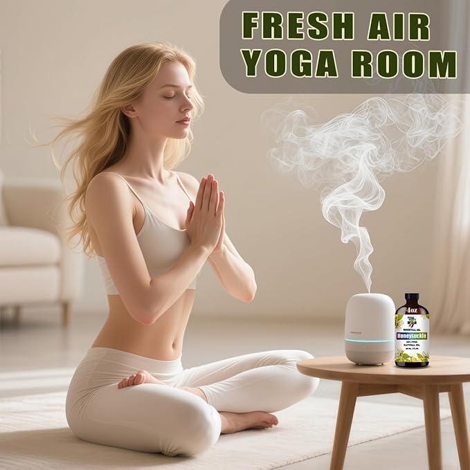 Honeysuckle Essential Oil, Honeysuckle Oils, for Diffuser, DIY Candles, Soap, Humidifier, Home, Gift, Essential Oil, GV77ZF Honeysuckle Fragrance Oil - 4 fl oz (120 ml)