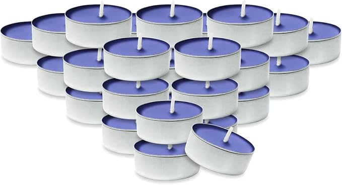 DecorRack 30 Tealight Candles, Blueberry Scented, Pleasant Fragrance Candle, Aromatherapy, Scented Home Decor, Votive Long Lasting Candles (Pack of 30)