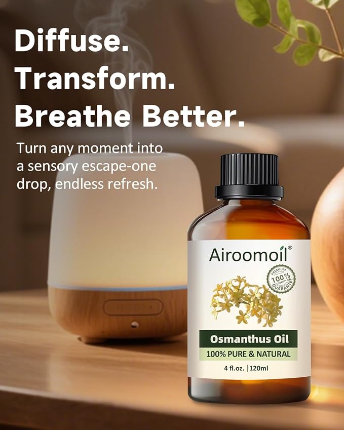 Pure Jasmine Essential Oil, 4 fl oz/120 ml, with a Soft Floral Scent, Suitable for diffusers and Everyday Home use. It can be Used in Aromatherapy, DIY Candles, and soap Making, Large