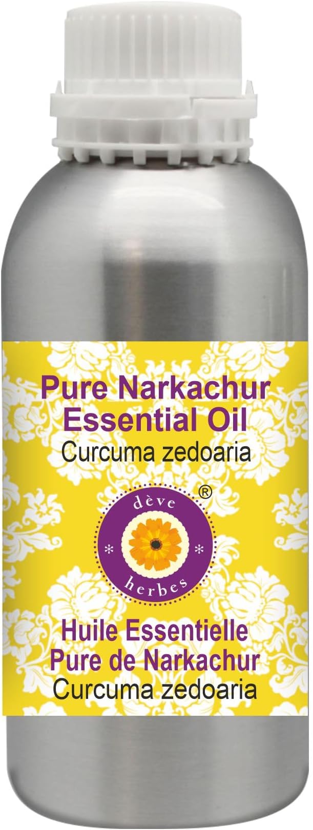 Deve Herbes Pure NAR Kachur Essential Oil (Curcuma zedoaria) Steam Distilled 300ml (10 oz)