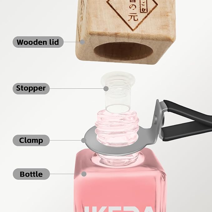 ikeda fragrance Car Air Freshener | Square Hanging Car Scent with Vent Clip Bottle | Long Lasting Fragrance | Essential Oil Diffuser | Odor Eliminator Deodorizer (Square-Strawberry)