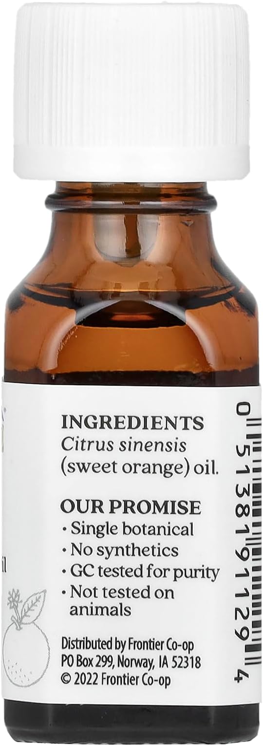 Aura Cacia Essential Oil, Orange Sweet/Citrus Sinensis, 0.5 Ounce