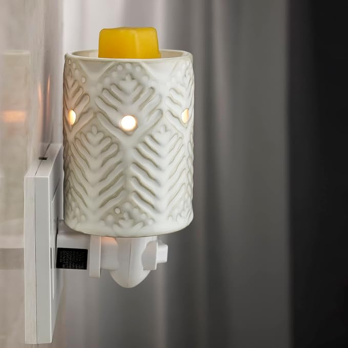 STAR MOON Ceramic Pluggable Wax Melt Warmer for Scented Wax, Diffuser for Fragrance Oil, Candle Melter Plug in Wall for Home, Office and Spa, Ideal Gifts, with Two Bulbs