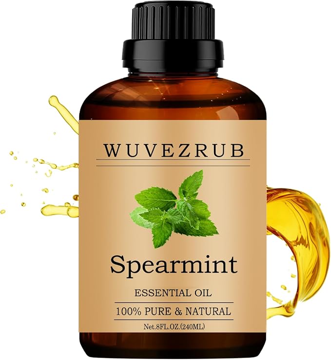Spearmint Essential Oil 240ML - 100% Pure and Natural for Aromatherapy Diffuser - 8 Fl Oz