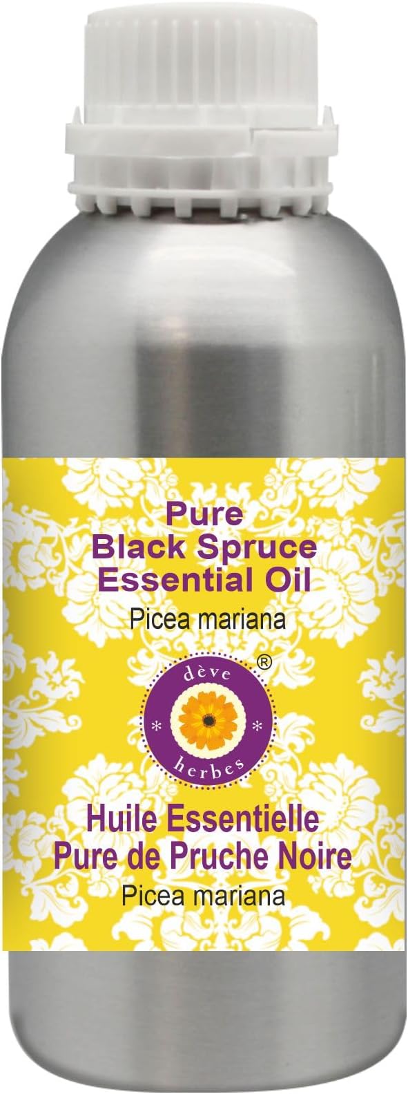 Deve Herbes Pure Black Spruce Essential Oil (Picea Mariana) Steam Distilled 630ml (21 oz)