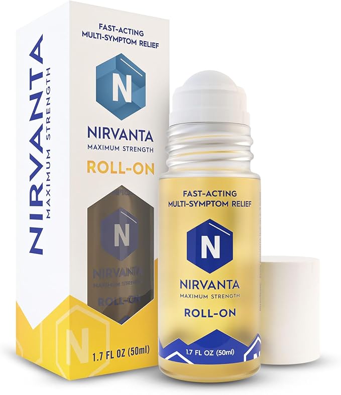 Nirvanta Natural Nerve Comfort Roll-On Oil 1.7oz – Fast-Absorbing with Rosehip, Frankincense and Myrrh - Support for Neck, Back & Joints – Lightweight and Non-Greasy
