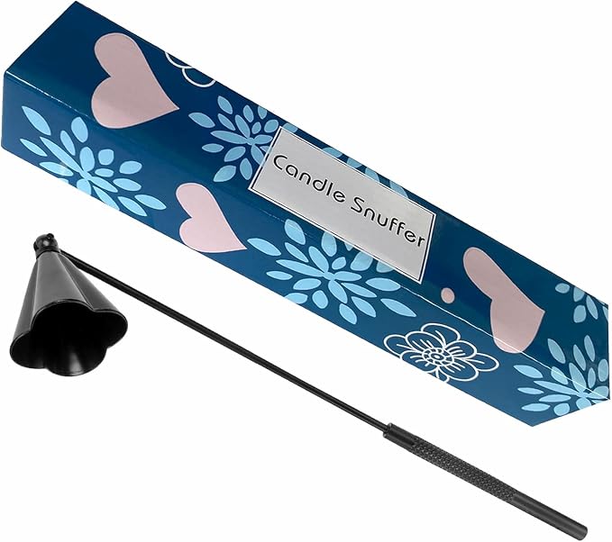 Candle Snuffer, Stainless Steel Wick Flame Extinguisher Elegant Candle Accessory for Candle Lovers - Retro Black