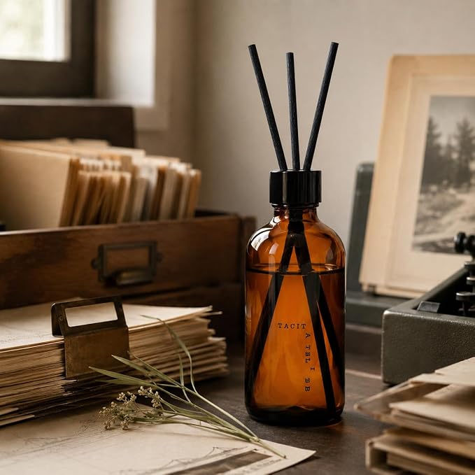 Pure Aroma Realm Reed Diffuser Set, 6.7 fl oz, Clean Fresh | White tea, lemon leaf & mint scent; alcohol-free formula; for bathroom, entryway & yoga room