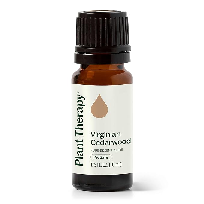 Plant Therapy Cedarwood Virginian Essential Oil 10 mL (1/3 Oz) 100% Pure, Undiluted, for Aromatherapy, Clear Skin and Respiratory Support