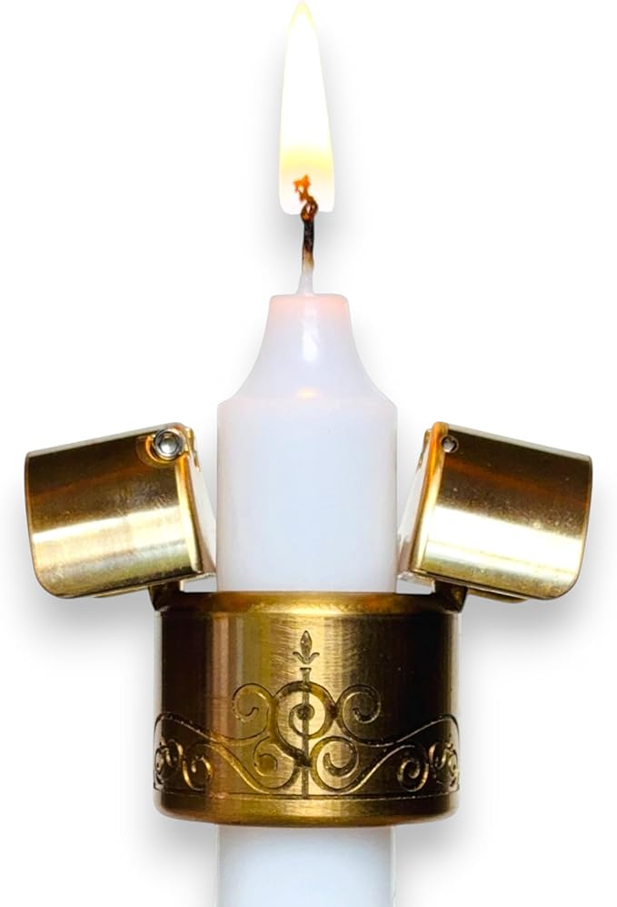 Automatic Candle Extinguisher | All-in-One Candle Snuffer & Wick Trimmer | American Solid Brass Design | Unique Gift Ideas | Vintage Home Safety Décor