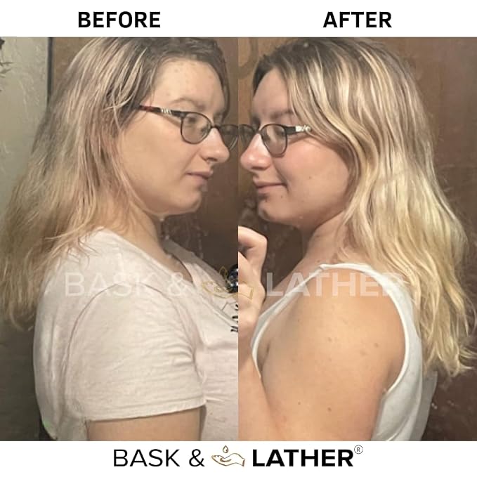 Bask & Lather On the Go Travel Essential Kit, Hydrating Hair Products for Black Hair, Travel Case With Shampoo & Conditioner, Mist, Edge Control, Scalp Stimulator & Edge Control Brush, TSA Accepted