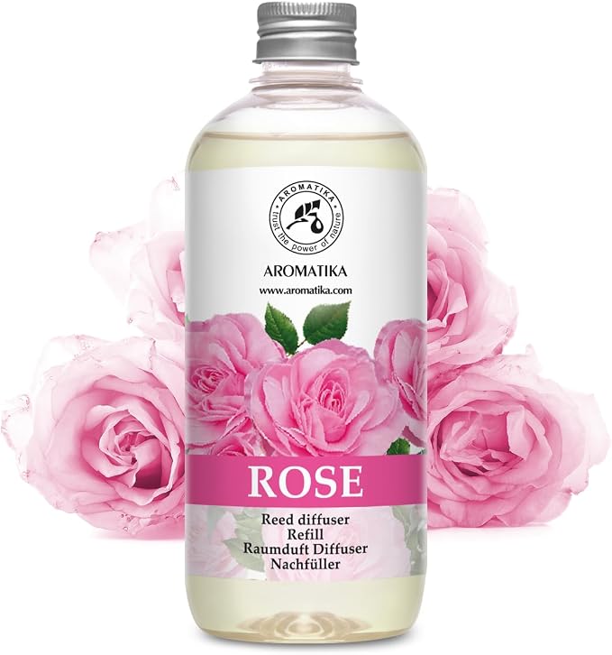 Rose Reed Refill Diffuser 17 Fl Oz - Room Diffuser Refill - Home Fragrance - Room Freshener - Scented Diffuser with Rose Aroma - Diffuser with Rose Scent - Floral Fragrance