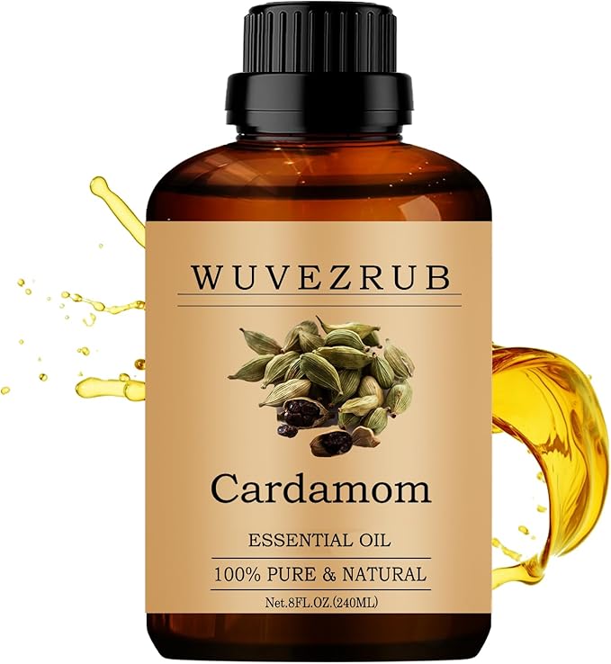 100% Pure Cardamom Essential Oil - 240ML/8 Fl Oz for Aromatherapy Diffuser