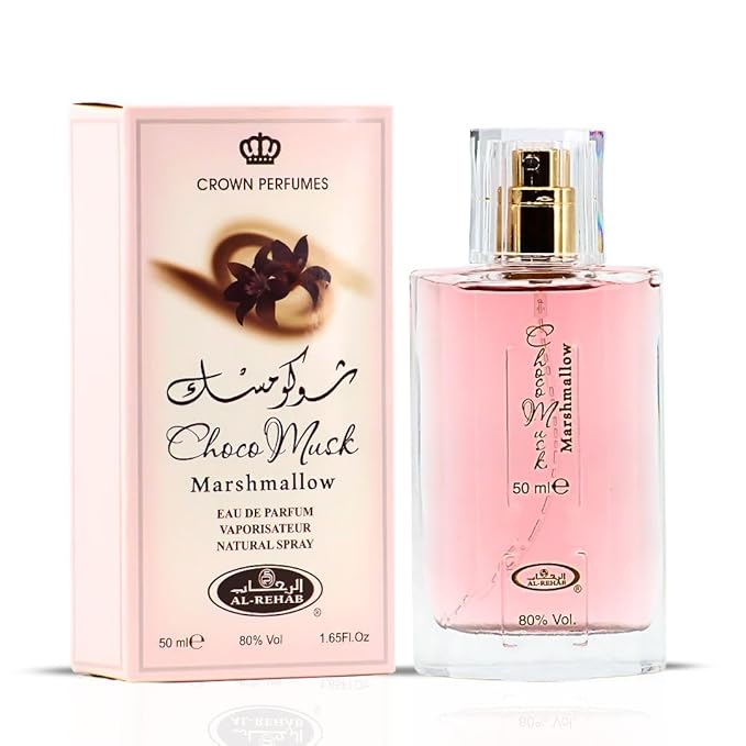 Al-Rehab Choco Musk Marshmallow & Pistachio Eau de Parfum Sprays 50ml (1.65 oz) | Gourmand Perfume with Chocolate & Vanilla | Long-Lasting Sweet Fragrances (Bundle)