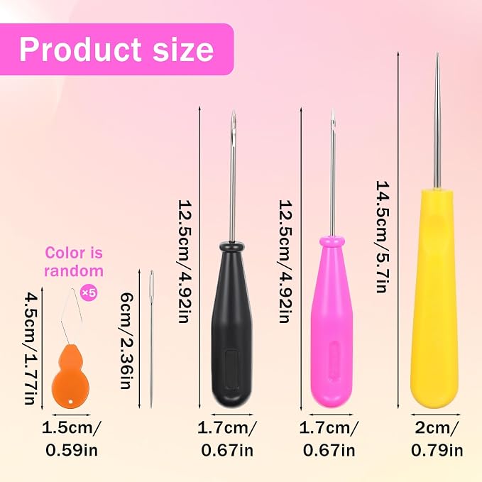 10Pcs Candle Punch Wicking Needle Tools, Candle Needle Kit with Hooks - Mold Hole Punch Candlewick Inserting Tool for Silicone Mold Making