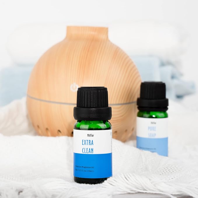 MitFlor Fragrance Oil Set of 6 Premium Essential Oils—Clean Collection | IFRA Certified, for diffusers, soap candle making