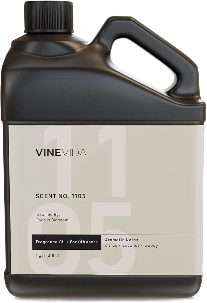 VINEVIDA [128 Fl Oz] Scent NO. 1105 Fragrance Oil for Cold Air Diffusers, Aromatic Notes of Citrus Coconut Woody, Essential Oils for Diffuser Oil Refill & Air Freshener Room Spray