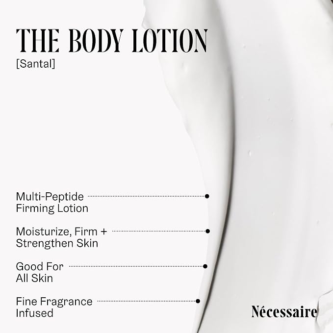 Nécessaire Body Essentials - Skin Care Gift Set For Women + Men - Travel-Size Body Wash, Body Lotion + Deodorant | Dermatologist-Tested. Hypoallergenic | Vegan | Aluminum-Free Deodorant (Santal)