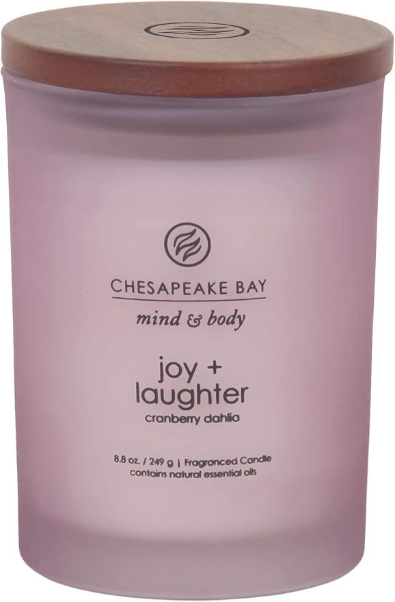 Chesapeake Bay Candle Scented Candles, Peace + Tranquility & Joy + Laughter, Medium (2-Pack)