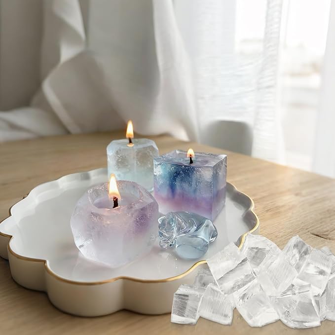 10LB Crystal Clear Gel Wax for DIY Candle Making, Soft & Elastic Jelly Wax for Candle Making & Decorative Accents & Handcraft Scente Candles Supplies.