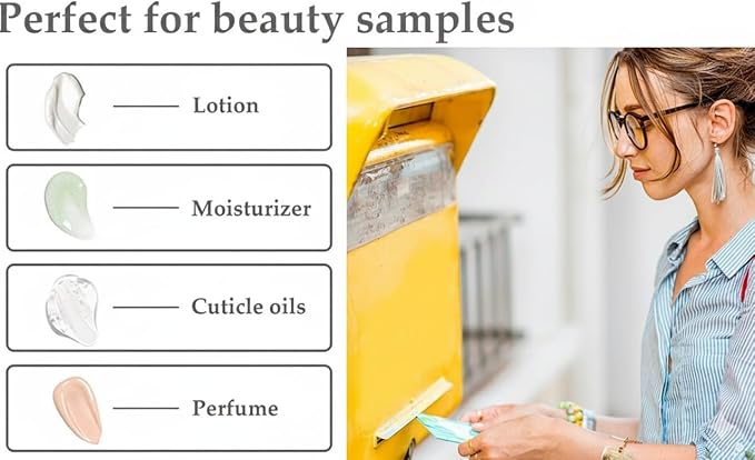 Mini Dropper Bottles 1ml – 100pcs Golden Collar Glass Sample Bottles with Droppers for Essential Oils, Cuticle Oil, Perfume, Travel, Small Business Use