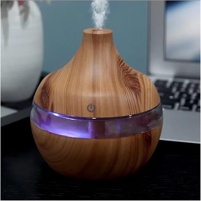 Humidifier, USB Cool Mist Sprayer Portable Electric Air Humidifier Aroma Oil Diffuser with Colorful Night Light for Home Car Diffusers,Humidifiers for Bedroom