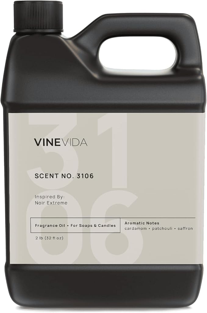 VINEVIDA Scent NO. 3106 Fragrance Oil - 32oz (2lbs) - Inspired by: Noir Extreme Fragrance Oil for Candle Making - Made in USA Candle Scents Scents for Soap Making